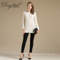 Women'S Fashion Spring Clothing White Cashmere Knit O-Neck Sweater